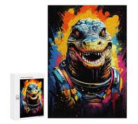 300 PCS Puzzle Space Dinosaur Art Print -1 Puzzle pour Adolescents Course De Vitesse Manuelle Liste De Souhaits avec Le Père Noël Jouets Jeux Éducatifs 300 PCS