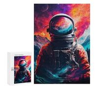 300 PCS Puzzle Space Explorer Astronaut Artwork -1 Puzzle pour Adolescents Course De Vitesse Manuelle Liste De Souhaits avec Le Père Noël Jouets Jeux Éducatifs 300 PCS