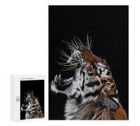 300 PCS Puzzles Angry Wild Tiger Poster Puzzles pour Adolescents Découpe De Précision Activités Amusantes À La Maison Jeu Stimulant Et Jeux en Famille 300 PCS