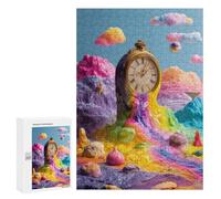 300 PCS Puzzles Colorful Clock in Fantasy Landscape Puzzles pour Adultes Améliorent La Mémoire Défi Éducatif Jouets Jeux Éducatifs 300 PCS