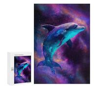 300 PCS Puzzles Cosmic Dolphin Art Print-6 Puzzles pour Adultes Améliorent La Mémoire Défi Éducatif Jouets Jeux Éducatifs 300 PCS