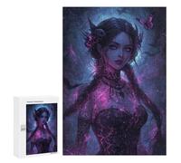 300 PCS Puzzles Fantasy Woman with Butterflies and Magic Puzzles pour Adolescents Découpe De Précision Activités Amusantes À La Maison Jeu Stimulant Et Jeux en Famille 300 PCS