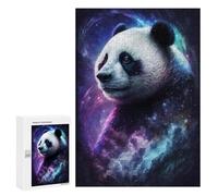 300 PCS Puzzles Galactic Panda Art Print Puzzles pour Adolescents : Amusants Et Humoristiques ! Chaque Pièce Est Unique - Jouets Éducatifs