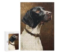 300 PCS Puzzles German Shorthaired Pointer Painting-2 Puzzles pour Adultes Améliorent La Mémoire Défi Éducatif Jouets Jeux Éducatifs 300 PCS