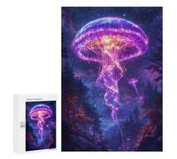 300 PCS Puzzles Glowing Jellyfish Forest Puzzles pour Adultes Améliorent La Mémoire Défi Éducatif Jouets Jeux Éducatifs 300 PCS