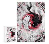 300 PCS Puzzles Japanese Koi Fish Poster Puzzles pour Adolescents Découpe De Précision Activités Amusantes À La Maison Jeu Stimulant Et Jeux en Famille 300 PCS