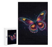 300 PCS Puzzles Neon Butterfly in Space Puzzles pour Adultes Jouets Anti-Stress Vacances À La Maison Passer Le Temps Interaction Parent-Enfant 300 PCS