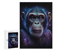 300 PCS Puzzles pour Adolescentes Galactic Chimpanzee Portrait-1 Puzzle pour Adolescentes - Défi Difficile - Défi Éducatif - Amusement en Famille Et Soirée Jeux 300 PCS