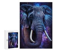 300 PCS Puzzles pour Adolescentes Galactic Elephant Art Print-3 Puzzle pour Adolescentes - Défi Difficile - Défi Éducatif - Amusement en Famille Et Soirée Jeux 300 PCS