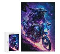 300 PCS Puzzles pour Adolescentes Galactic Motorcycle Adventure -1 Puzzle pour Adolescentes - Défi Difficile - Défi Éducatif - Amusement en Famille Et Soirée Jeux 300 PCS