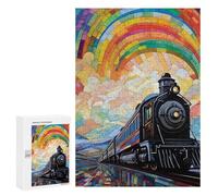 300 PCS Puzzles pour Adolescentes Rainbow Train Journey Puzzle pour Adolescentes - Défi Difficile - Défi Éducatif - Amusement en Famille Et Soirée Jeux 300 PCS