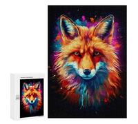 300 PCS Puzzles pour Adolescents Amazing Fox Art Casse-têtes pour Adultes, Jeux De Réflexion, Analyse Et Logique, Cadeaux De Noël Et d'anniversaire 300 PCS