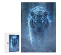 300 PCS Puzzles pour Adolescents Blue-Eyed Ghost Tiger Puzzles pour Adultes Assemblage De Motifs Stimule Le Cerveau Jeux Et Jouets Stimulants 300 PCS