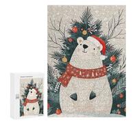 300 PCS Puzzles pour Adolescents Christmas Polar Bear Puzzles pour Adultes Et Familles : Les Jeux Améliorent La Mémoire Et Stimulent Le Cerveau