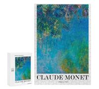 300 PCS Puzzles pour Adolescents Claude Monet Wisteria Puzzle, Jouet, Décoration Murale, Difficile, Original, Cadeaux d'anniversaire Et De Noël 300 PCS