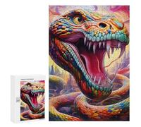 300 PCS Puzzles pour Adolescents Colorful Serpent Artwork Puzzles pour Adultes, Jeu Familial D'analyse Et De Logique, Cadeaux Anti-Stress 300 PCS