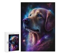 300 PCS Puzzles pour Adolescents Cosmic Golden Retriever Art Print-1 Puzzles pour Adultes Assemblage De Motifs Stimule Le Cerveau Jeux Et Jouets Stimulants 300 PCS