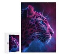 300 PCS Puzzles pour Adolescents Cosmic Leopard Casse-têtes pour Adultes, Jeux De Réflexion, Analyse Et Logique, Cadeaux De Noël Et d'anniversaire 300 PCS