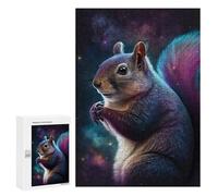 300 PCS Puzzles pour Adolescents Cosmic Squirrel Art Print-6 Puzzles pour Adultes Assemblage De Motifs Stimule Le Cerveau Jeux Et Jouets Stimulants 300 PCS