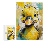 300 PCS Puzzles pour Adolescents Cute Duckling Watercolor Puzzle, Jouet, Décoration Murale, Difficile, Original, Cadeaux d'anniversaire Et De Noël 300 PCS