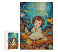 300 PCS Puzzles pour Adolescents Cute Oil Painting Puzzles pour Adultes Jeux Relaxants Assemblage De Motifs Interaction Parent-Enfant 300 PCS