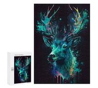 300 PCS Puzzles pour Adolescents Deer Watercolors Casse-têtes pour Adultes, Jeux De Réflexion, Analyse Et Logique, Cadeaux De Noël Et d'anniversaire 300 PCS