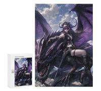 300 PCS Puzzles pour Adolescents Dragon Rider Fantasy Artwork Puzzles pour Adultes Assemblage De Motifs Stimule Le Cerveau Jeux Et Jouets Stimulants 300 PCS