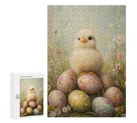 300 PCS Puzzles pour Adolescents Easter Chick Painting Puzzles pour Adultes Jeux Relaxants Assemblage De Motifs Interaction Parent-Enfant 300 PCS