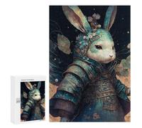 300 PCS Puzzles pour Adolescents Fantasy Rabbit Warrior Art Print Puzzles pour Adultes Assemblage De Motifs Stimule Le Cerveau Jeux Et Jouets Stimulants 300 PCS