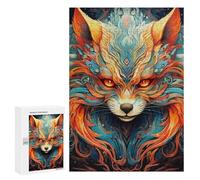 300 PCS Puzzles pour Adolescents Flame Fox Mystic Artwork Puzzles pour Adultes Jouets Anti-Stress Défi Difficile Cadeaux Et Anniversaires Uniques 300 PCS