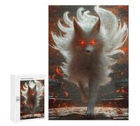 300 PCS Puzzles pour Adolescents Fox with Fiery Eyes Puzzle, Jouet, Décoration Murale, Difficile, Original, Cadeaux d'anniversaire Et De Noël 300 PCS