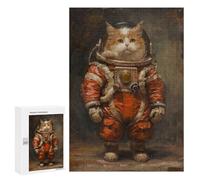 300 PCS Puzzles pour Adolescents Funny Astronaut Space Cat Casse-têtes pour Adultes, Jeux De Réflexion, Analyse Et Logique, Cadeaux De Noël Et d'anniversaire 300 PCS
