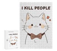 300 PCS Puzzles pour Adolescents Funny I Kill People Cat Puzzle, Jouet, Décoration Murale, Difficile, Original, Cadeaux d'anniversaire Et De Noël 300 PCS
