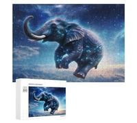 300 PCS Puzzles pour Adolescents Galactic Elephant in Space Puzzles pour Adultes Jouets Anti-Stress Défi Difficile Cadeaux Et Anniversaires Uniques 300 PCS