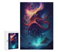 300 PCS Puzzles pour Adolescents Galactic Octopus Emergence Casse-têtes pour Adultes, Jeux De Réflexion, Analyse Et Logique, Cadeaux De Noël Et d'anniversaire 300 PCS
