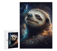 300 PCS Puzzles pour Adolescents Galactic Sloth Portrait-3 Puzzles pour Adultes - Jeu Difficile Et Stimulant À Compléter - Jouets De Jeu Stimulants 300 PCS