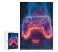 300 PCS Puzzles pour Adolescents Gaming Area Neon Lights-1 Puzzles pour Adultes Assemblage De Motifs Stimule Le Cerveau Jeux Et Jouets Stimulants 300 PCS