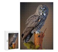 300 PCS Puzzles pour Adolescents Great Gray Owl Puzzle pour Adultes : Jeu De Rapidité Manuelle pour Anniversaire, Noël 300 PCS