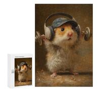 300 PCS Puzzles pour Adolescents Hamster Workout Fitness Fun! Puzzles pour Adultes - Jeu Difficile Et Stimulant À Compléter - Jouets De Jeu Stimulants 300 PCS