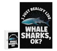 300 PCS Puzzles pour Adolescents I Just Really Like Whale Puzzle pour Adultes : Jeu De Rapidité Manuelle pour Anniversaire, Noël 300 PCS