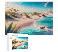 300 PCS Puzzles pour Adolescents Island Paradise with Seagulls Puzzles pour Adultes, Jeu Familial D'analyse Et De Logique, Cadeaux Anti-Stress 300 PCS
