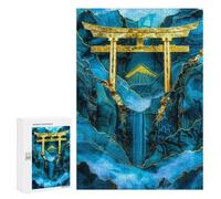 300 PCS Puzzles pour Adolescents Jade Mountain Torii Gate Casse-têtes pour Adultes, Jeux De Réflexion, Analyse Et Logique, Cadeaux De Noël Et d'anniversaire 300 PCS