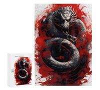 300 PCS Puzzles pour Adolescents Japanese Dragon Ink Art Puzzle, Jouet, Décoration Murale, Difficile, Original, Cadeaux d'anniversaire Et De Noël 300 PCS