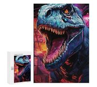 300 PCS Puzzles pour Adolescents Jurassic Night T-Rex Roars Puzzles pour Adultes Assemblage De Motifs Stimule Le Cerveau Jeux Et Jouets Stimulants 300 PCS