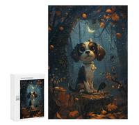 300 PCS Puzzles pour Adolescents Magical Forest Adventure with Cute Dog Puzzles pour Adultes - Jeu Difficile Et Stimulant À Compléter - Jouets De Jeu Stimulants 300 PCS