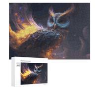 300 PCS Puzzles pour Adolescents Magical Glowing Owl Artwork Jeux De Puzzle Relaxants, Amusants Et Humoristiques : des Cadeaux d'anniversaire Et De Noël Uniques 300 PCS