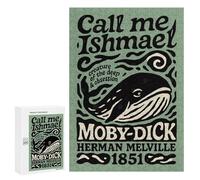 300 PCS Puzzles pour Adolescents Moby Dick Book Cover Art Puzzle, Jouet, Décoration Murale, Difficile, Original, Cadeaux d'anniversaire Et De Noël 300 PCS