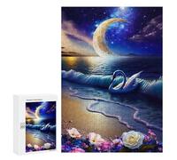 300 PCS Puzzles pour Adolescents Moonlit Swan Serenity -1 Puzzles pour Adultes, Jeu Familial D'analyse Et De Logique, Cadeaux Anti-Stress 300 PCS