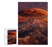 300 PCS Puzzles pour Adolescents Mountain Sunset with Clouds Puzzles pour Adultes Assemblage De Motifs Stimule Le Cerveau Jeux Et Jouets Stimulants 300 PCS