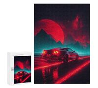300 PCS Puzzles pour Adolescents Neon Night Drive Fantasy Puzzles pour Adultes - Jeu Difficile Et Stimulant À Compléter - Jouets De Jeu Stimulants 300 PCS